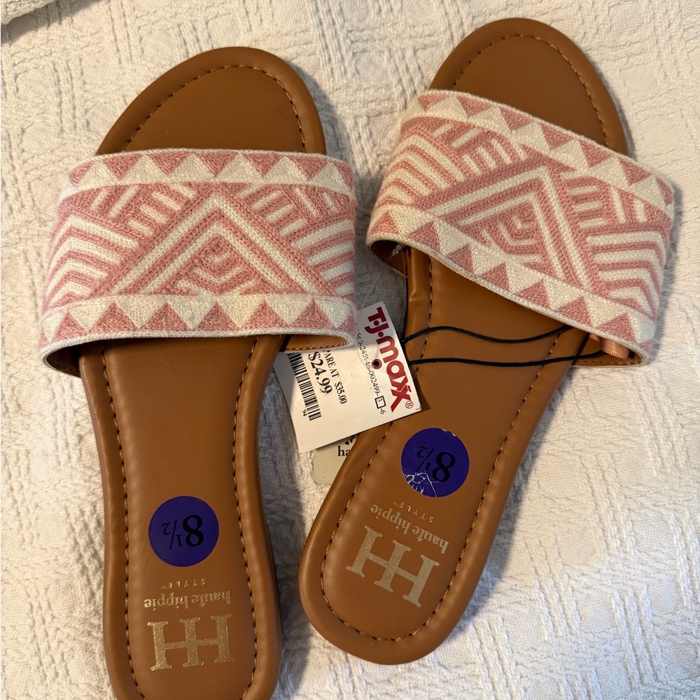 Haute Hippie Pink Geometric Sandals